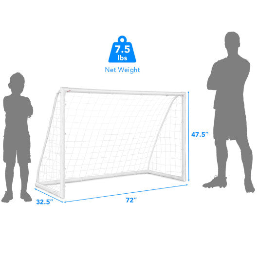 6 x 4 Feet Soccer Goal with Strong UPVC Frame