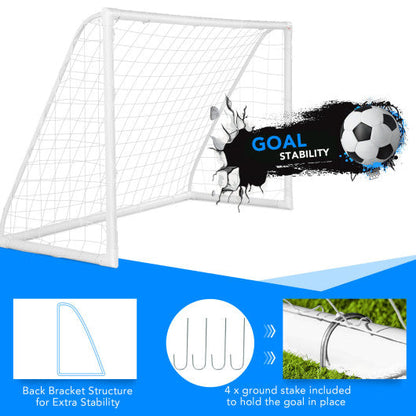 6 x 4 Feet Soccer Goal with Strong UPVC Frame