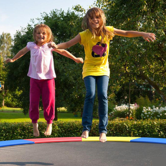 8 Feet Trampoline Spring Safety Cover without Holes-Multicolor