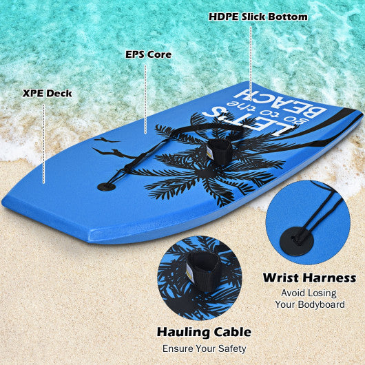 Super Lightweight Bodyboard Surfing with Leash EPS Core Boarding-M