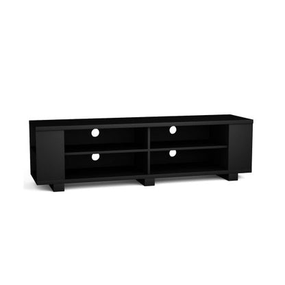 59 Inch Console Storage Entertainment Media Wood TV Stand-Black