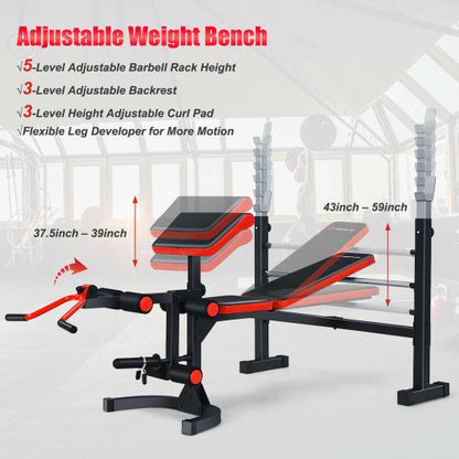 Adjustable Olympic Weight Bench for Full-body Workout and Strength Training