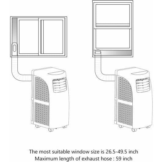 9000 BTU Portable Air Conditioner with Built-in Dehumidifier and Remote Control