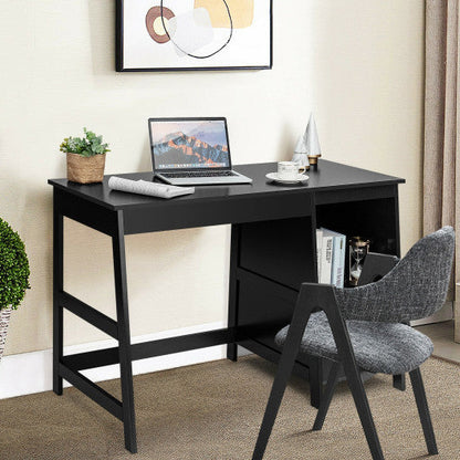 47.5 Inch Modern Home Computer Desk with 2 Storage Drawers-Black