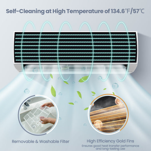 12000 BTU 20 SEER2 115V Ductless Mini Split Air Conditioner