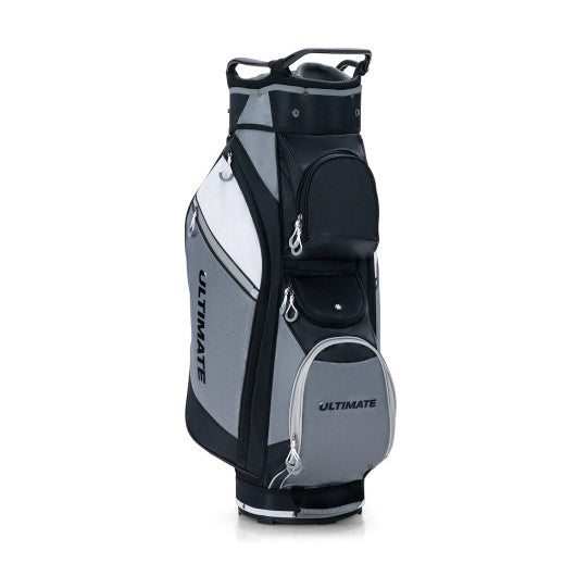 14-Way Golf Cart Stand Bag with Waterproof Rain Hood