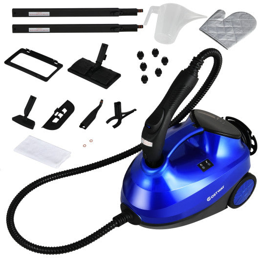 2000W Heavy Duty Multi-purpose Steam Cleaner Mop with Detachable Handheld Unit-Blue