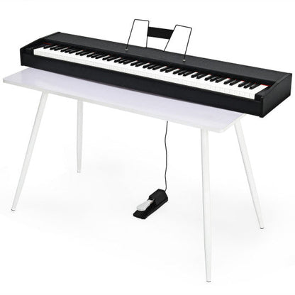 88-Key Full Size Digital Piano Weighted Keyboard with Sustain Pedal-Black