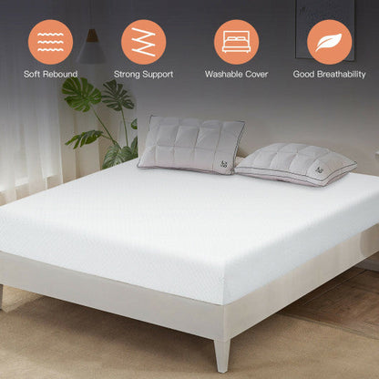 8 Inch Foam Medium Firm Mattress with Jacquard Cover-Full Size