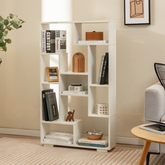 47-Inch Tall Bookshelf for Home Office Living Room-White