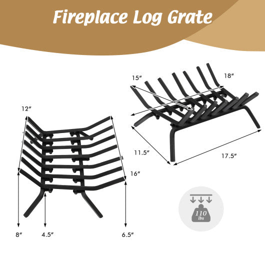 31/25/18 Inch Fireplace Grate for Outdoor Fire Pit-S