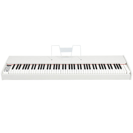 88-Key Full Size Digital Piano Weighted Keyboard with Sustain Pedal-White