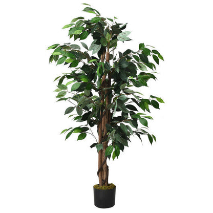 4 Feet In/Outdoor Trunks Artificial Ficus Silk Tree