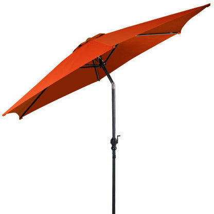 9 ft Patio Outdoor Umbrella with Crank-Orange