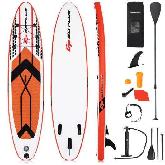 10.5 Feet Inflatable Stand Up Paddle Board with Carrying Bag and Aluminum Paddle-M