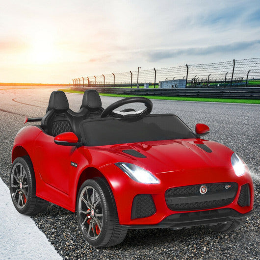 12V Jaguar F-Type SVR Licensed Kids Ride On Car-Red