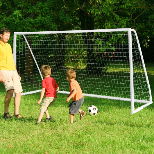 12 x 6 Feet Soccer Goal with Strong PVC Frame and High-Strength Netting