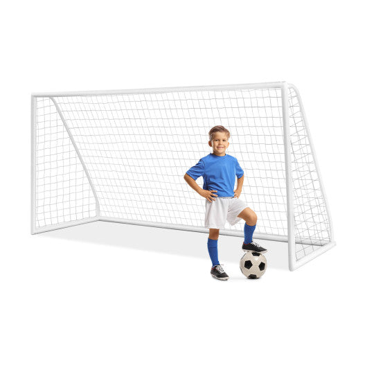 12 x 6 Feet Soccer Goal with Strong PVC Frame and High-Strength Netting