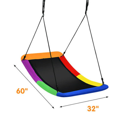 700lb Giant 60 Inch Platform Tree Swing for Kids and Adults-Multicolor