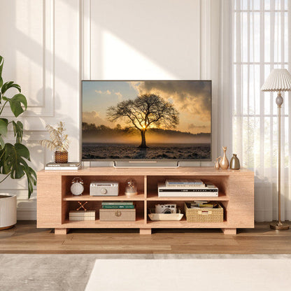 TV Stand Modern Wood Storage Console Entertainment Center-Natural