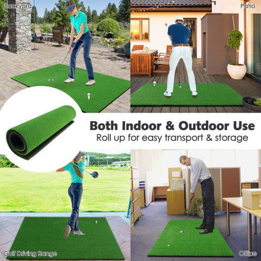 5 x 3 Feet Golf Mat with 3 Rubber Tees