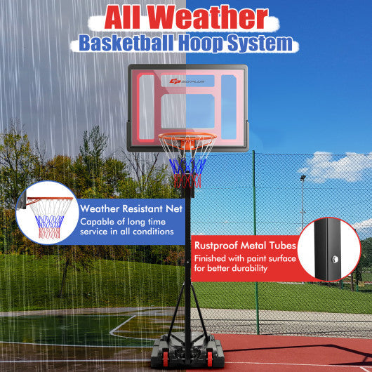 Basketball Hoop with 5-10 Feet Adjustable Height for Indoor Outdoor