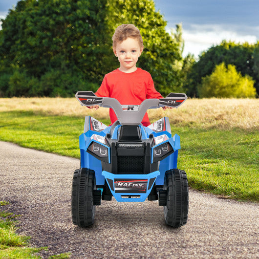 Kids Ride on ATV 4 Wheeler Quad Toy Car with Direction Control-Blue