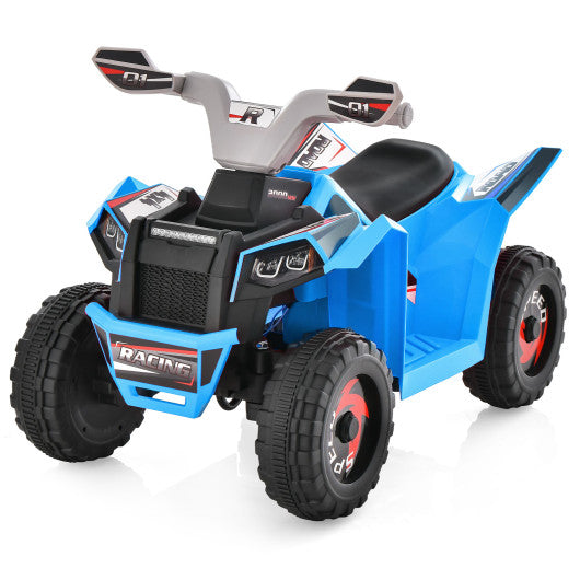 Kids Ride on ATV 4 Wheeler Quad Toy Car with Direction Control-Blue