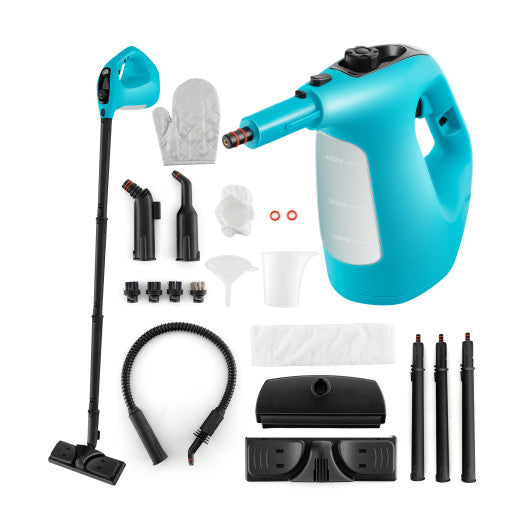 1400W Handheld Steam Cleaner with 14-Piece Accessory Kit and Child Lock-Blue