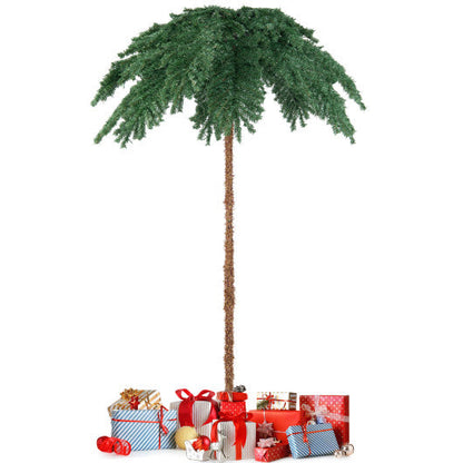 6 Feet Pre-Lit Xmas Palm Artificial Tree with 250 Warm-White LED Lights