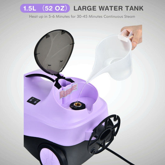 2000W Heavy Duty Multi-purpose Steam Cleaner Mop with Detachable Handheld Unit-Purple