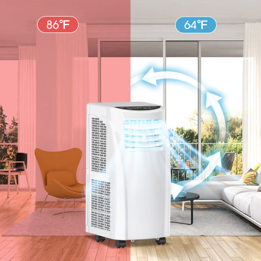 8000 BTU Portable Air Conditioner with Sleep Mode and Dehumidifier Function