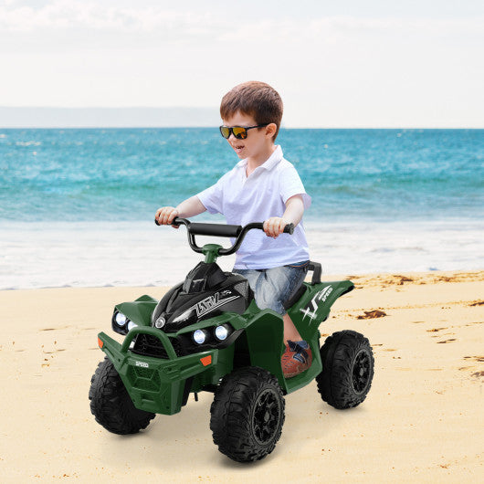 12V Kids Ride On ATV with High/Low Speed and Comfortable Seat-Army Green