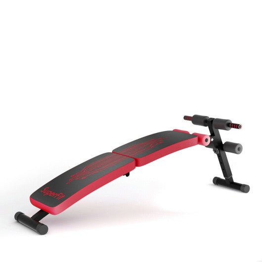 Abdominal Twister Trainer with Adjustable Height Exercise Bench-Red