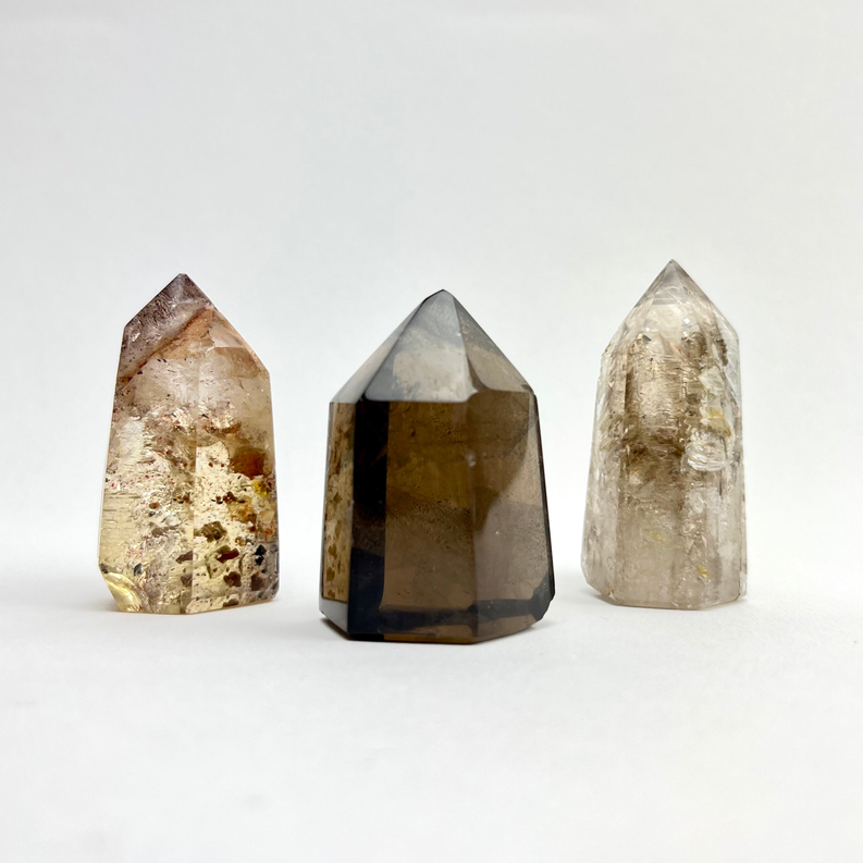 Smoky Included Quartz Polished Point | Assorted Quality | 30-40mm