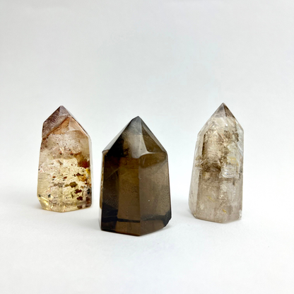 Smoky Included Quartz Polished Point | Assorted Quality | 30-40mm