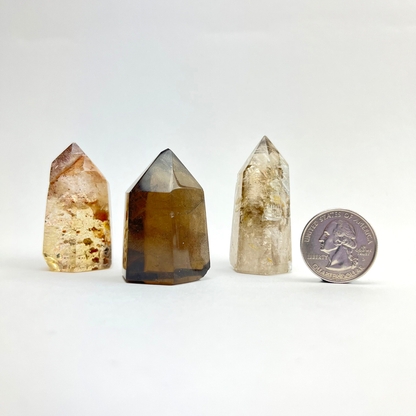 Smoky Included Quartz Polished Point | Assorted Quality | 30-40mm