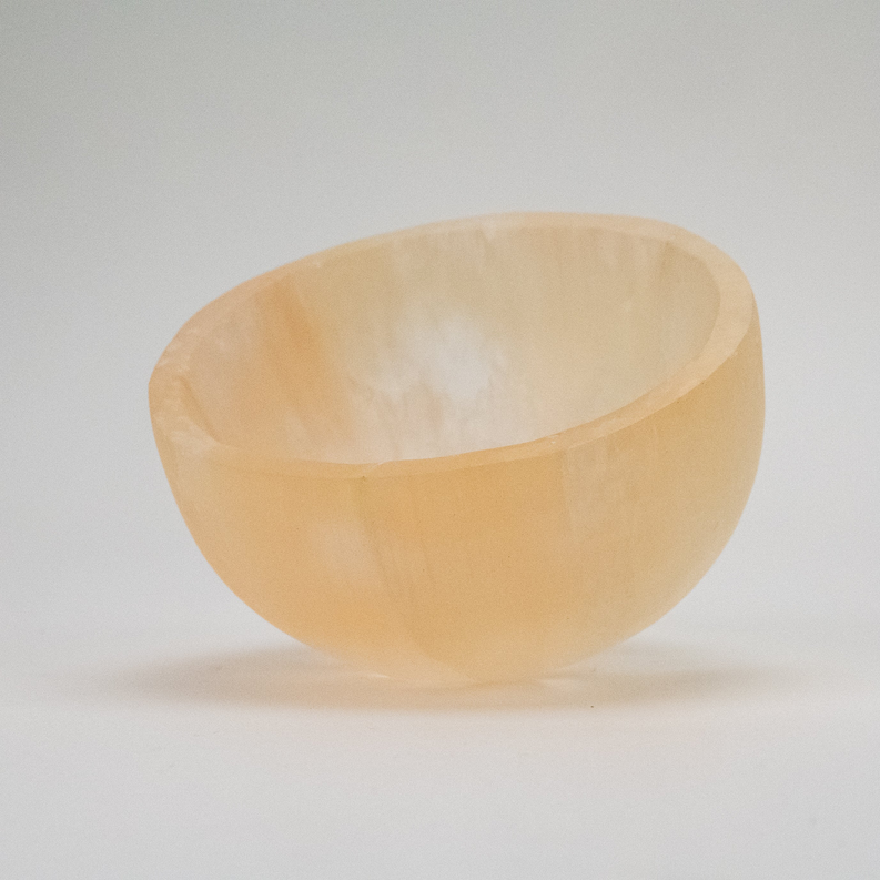 *Selenite Round Bowl | 4" | Morocco