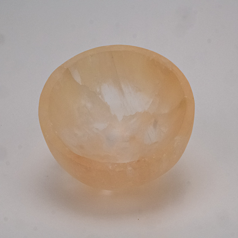 *Selenite Round Bowl | 4" | Morocco