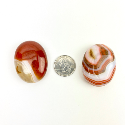 Banded Carnelian Palmstone | 35-45mm