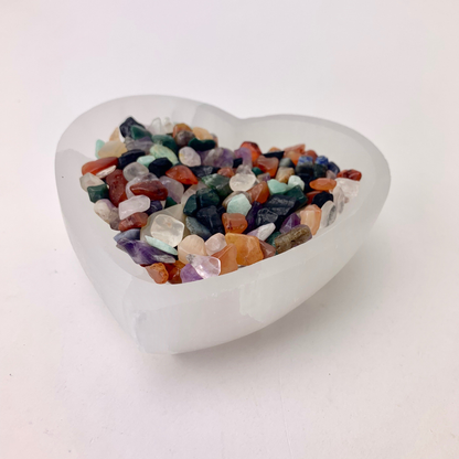 *Selenite Heart Bowl | 4" | Morocco