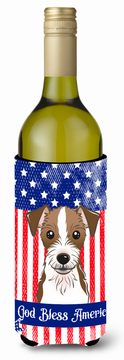 American Flag and Dog Wine Bottle Hugger