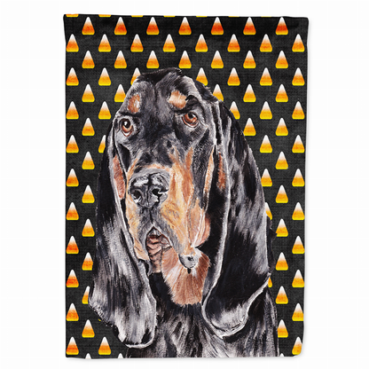 Candy Corn Halloween Dog Portrait Flag Garden Size