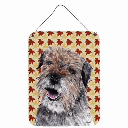 Fall Leaves Design with Dog Wall or Door Hanging Prints