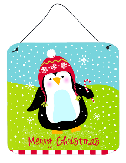 Merry Christmas Happy Penguin Wall or Door Hanging Prints