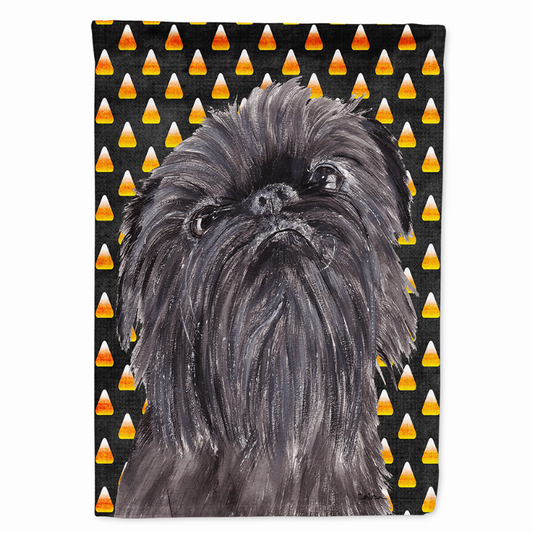 Candy Corn Halloween Dog Portrait Flag Garden Size