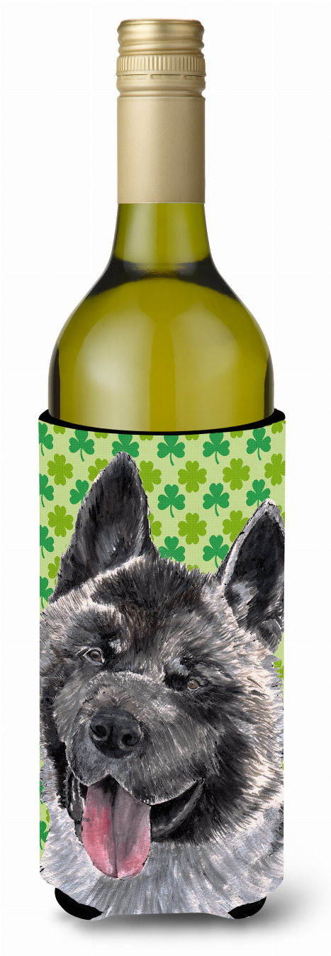 St. Patrick's Day Shamrock Design with Dog Wine Bottle Hugger