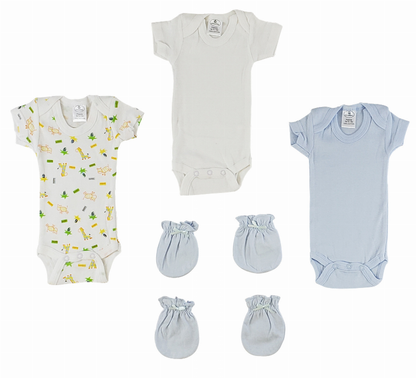 Bambini Preemie Onezies and Mittens - 5 Pieces Set