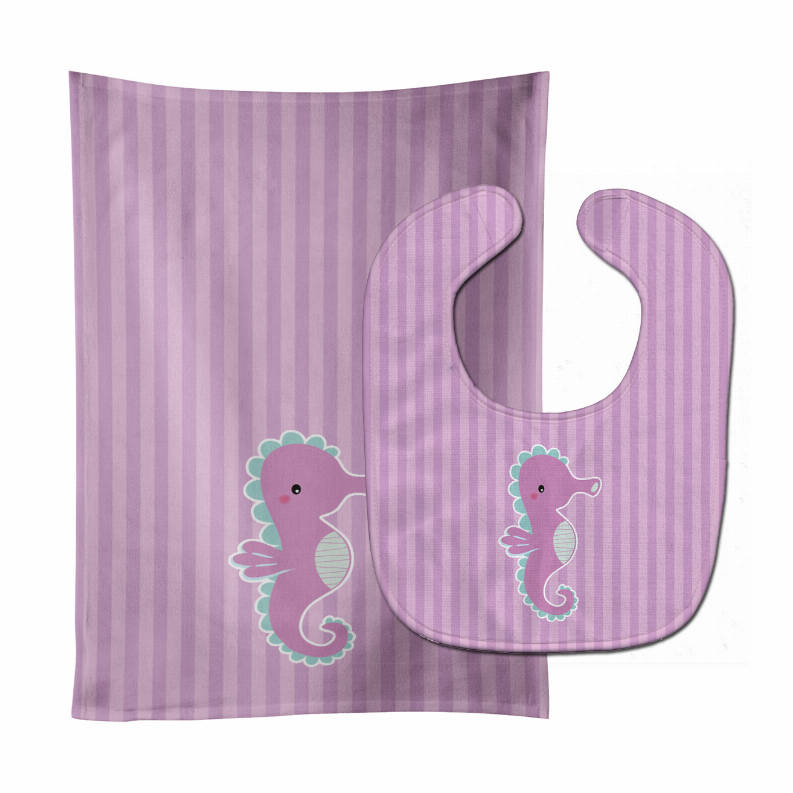 Marine Life Baby Bib & Burp Cloth