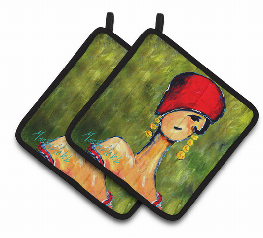 Lady Aziline Pair of Pot Holders